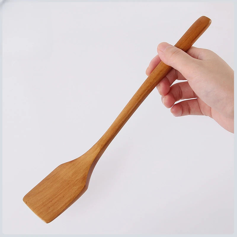 Shovel Cooking Spoon Pan Mini Small Kitchen Wooden Spatula Heat Resistant Rice Spoon Kitchenware Non-Stick Pan Bamboo Shovel