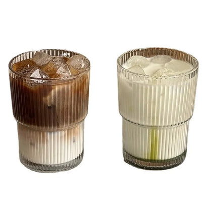 Glass Coffee Cups with Lids and Straw, Drinking Water Cup, Glass Cups with Lid