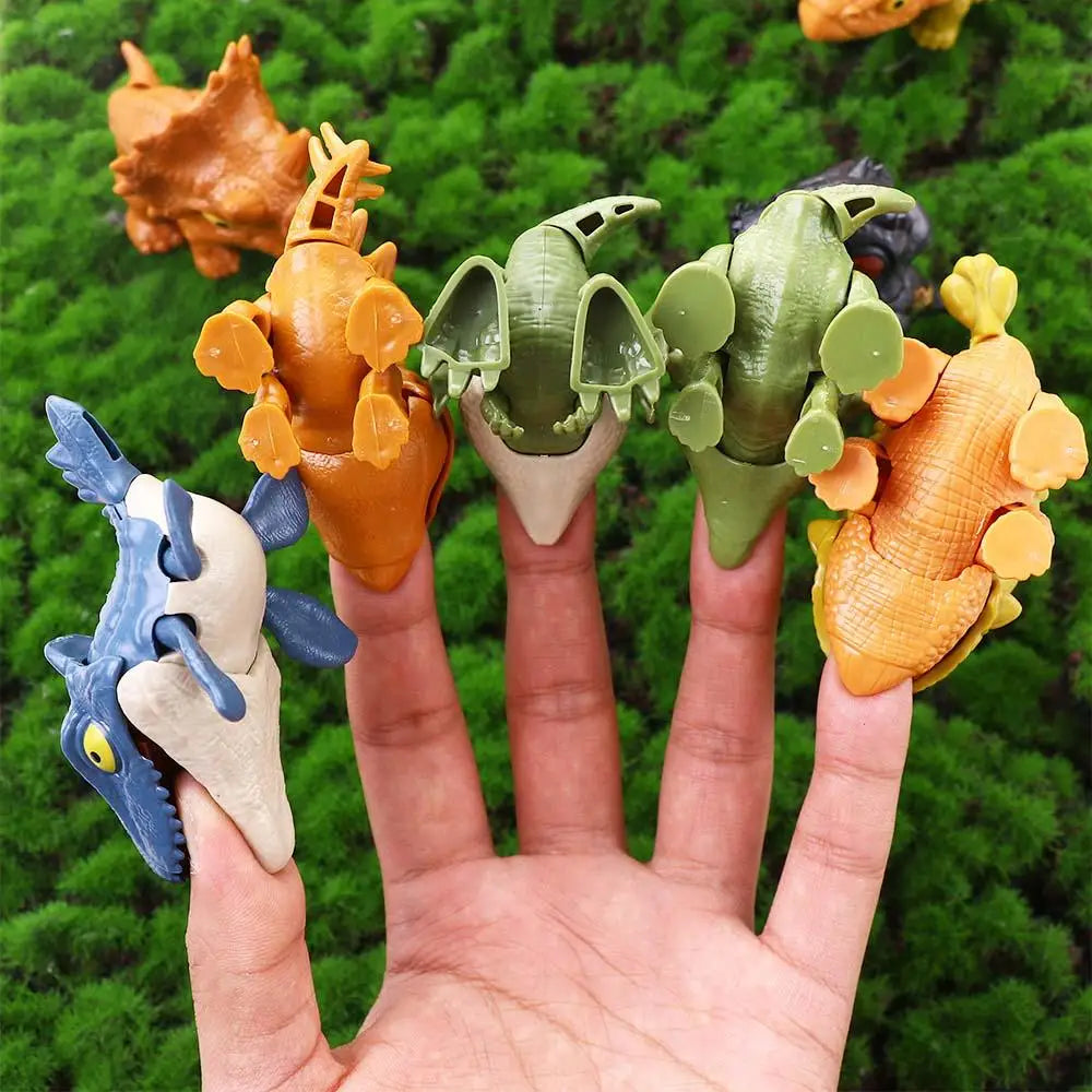 Finger Dinosaur Tricky Tyrannosaurus Model Biting Hand Fidget Mosasaurus Jurassic Dino Toy for Children Dino Movable Joints Gift