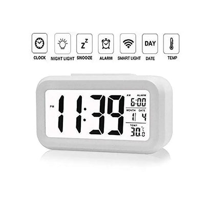 LED Digital Alarm Clock Backlight Snooze Data Time Calendar Desktop Multifunction Electronic Backlight Table Clock