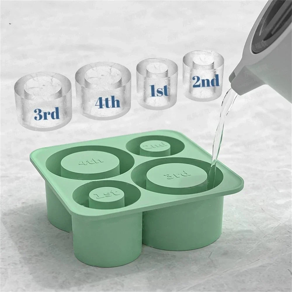 ST Accessories Summer Ice Mould Cube Trays Ice Making Beverage Cup Maker Circle Ice Shape Silicone Molds For Stanley Cup