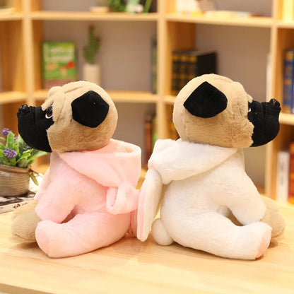 20cm Kawaii Dog Stuffed Cute Dress up Bulldog Shar Pei Animal Toys Lovely Dolls for Children Room Decor for Girls Birthday Gift