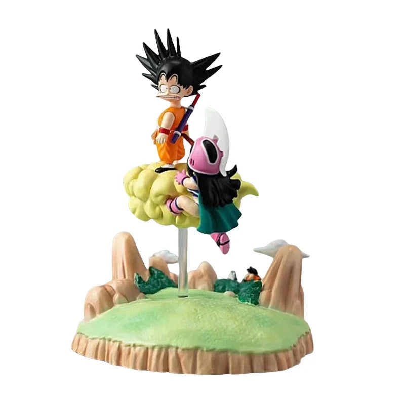 8cm/3.14in Anime Dragon Ball Z Figure Goku & Chichi Figure Statue Collectible Model Toys Gift