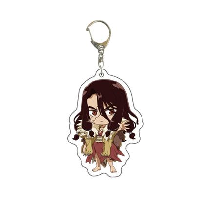 6CM Anime Dr.Stone Acrylic Keychain Model Cosplay Charm Characters Ornament Accessories Goods Collection Gifts