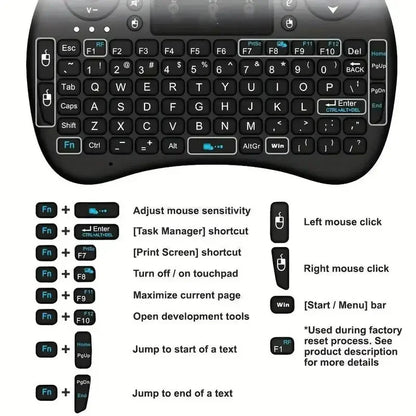 GAMINJA I8 Mini Handheld Keyboard Remote Control 2.4G Air Mouse Wireless Keyboard With Touchpad For Android TV Box PC Smart TV