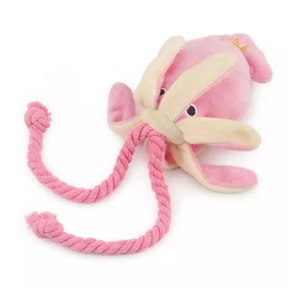 Pet Octopus Plush Rope Toy Is Bite-resistant Fun and Interactive Small Dog Cat Sound Toy Suitable for Indoor and Outdoor Use