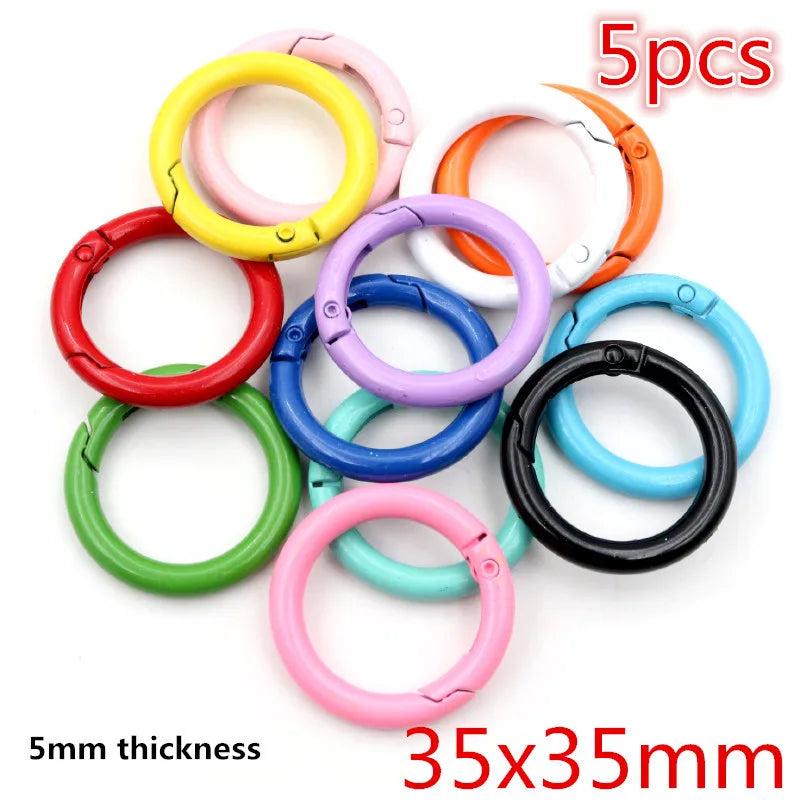 New Fashion Multi-colors Mixed Alloy Open Rings Lobster Clasp Hooks Ball Chains DIY Jewelry Making Findings Supplies