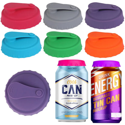 Silicone Soda Can Lid Reusable Can Stopper for Soda Beer Drinks Juice Coke Beverage Fits Standard Cans Protecto Coke Can