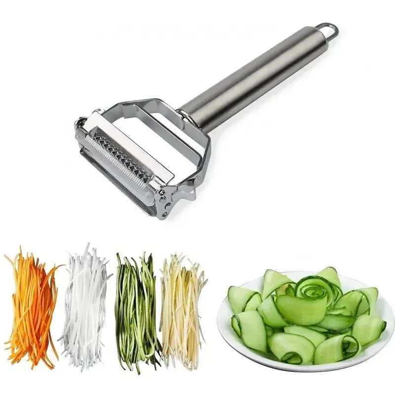 4in1 Peeler Multifunction Grater Julienne Peeler Vegetable Fruit Peeler Stainless Steel Shredder Kitchen Tool