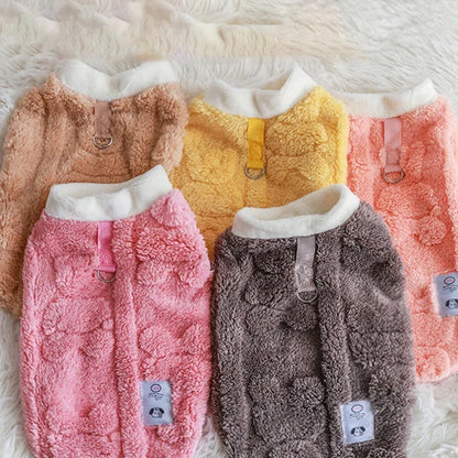 Soft Fleece Dog Clothes Winter Warm Puppy Kitten Pullover Pet Clothes for Small Dogs Chihuahua Bulldog Apparel Sweater for Dogs