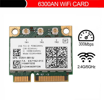 6300AGN 633ANHMW Wireless WiFi Card Mini Pcie Card 802.11A/G/N 2.4G+5.0 Ghz for Lenovo Thinkpad T410 T420 T430 X220 Y460