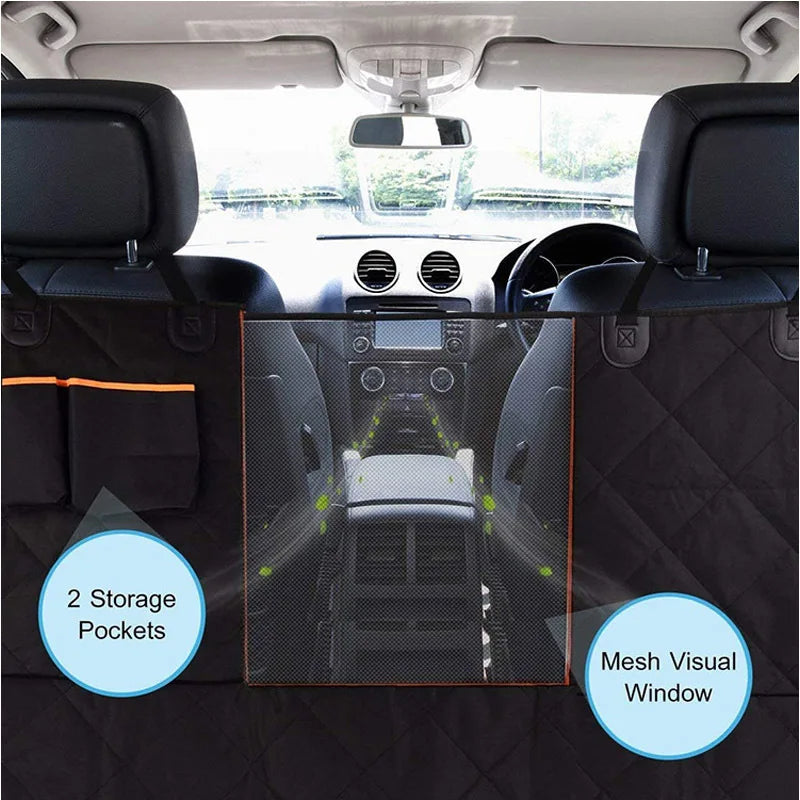 133×140CM Double Zipper Car Pet Seat Pad Waterproof Dirt Resistant Suitable Multiple Models Solid Color Cars Rear Seats Cushion