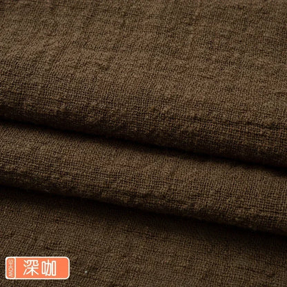 Solid Color Soft Thin Linen Cotton Fabric Organic Material Pure Natural Flax For Sewing DIY Handmade Clothes Patchwork Fabric