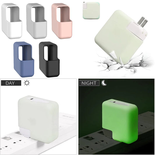 Liquid Silicone Charger Protector Case Cover For Macbook Adapter Power Air 13" M1 Pro 14" 16" Sleeve Dustproof Scratch Resistant