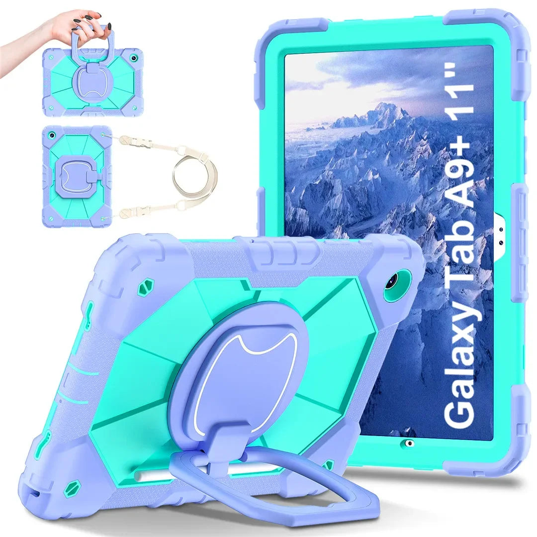 Kids Case For Samsung Galaxy Tab A9 Plus 11 inch 2023 SM-X210/X215/X216 Tab A8 10.5 Tablet Kickstand Shockproof Rugged Cover