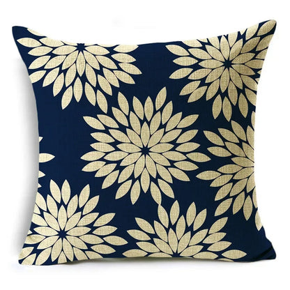 Traditional Style Blue and White Porcelain Pattern Printing Personality Pillowcase Cushion Cover Sofa Decor 40cm/45cm/50cm