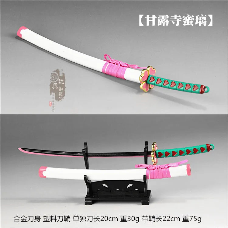 1/6 Japan Samurai Katana Demon Slayer Sword No Yaiba Espadas Manga Anime Accessories Model Uncut Blade Toy For 12" Action Figure