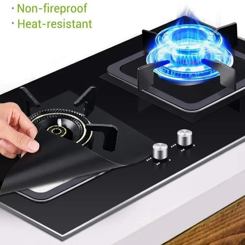 2-8pcs Stove Protector Cover Liner Clean Mat Pad Gas Cooker Cover Washable Stovetop Protector Cover Kitchen Cookware Accessories