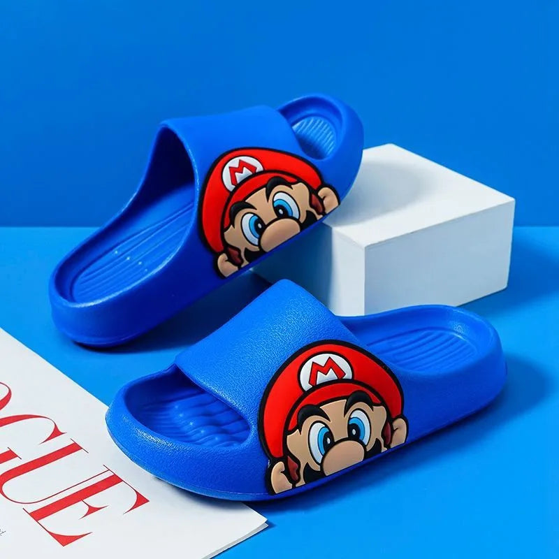 Super Mario summer cartoon slippers cute and comfortable boys and girls bathroom breathable non-slip shoes outer wear slippers