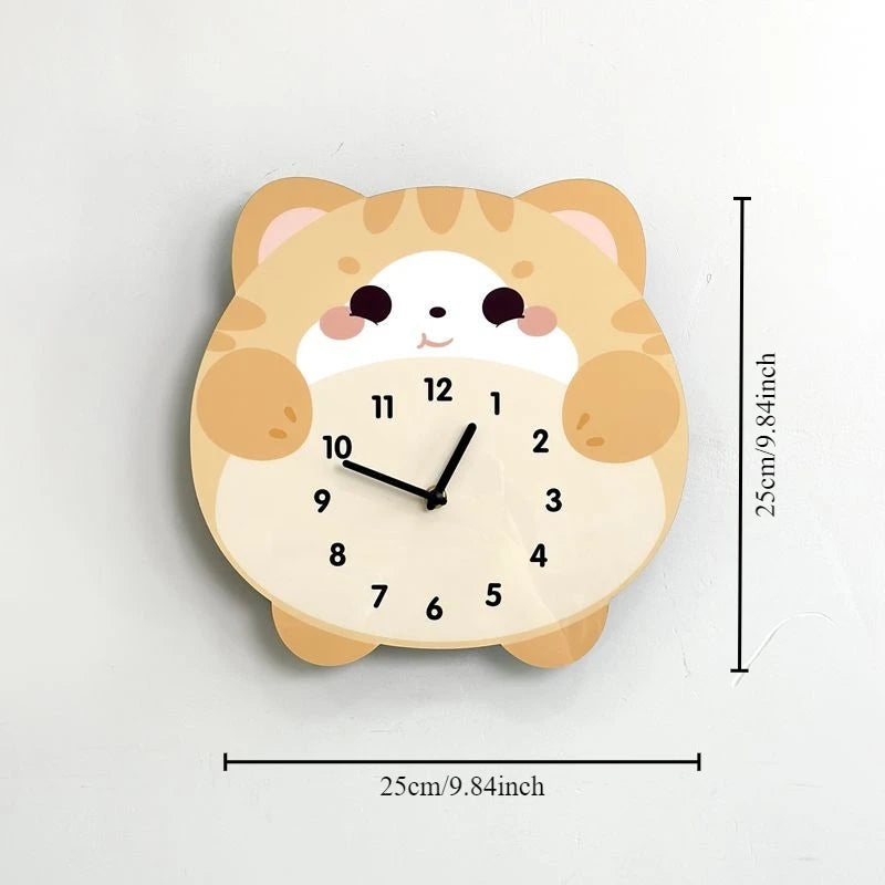 Cartoon Dog Corgi Creative Swing Clock Home Living Room Bedroom Decorative Clock Cute Silent Wall Clock