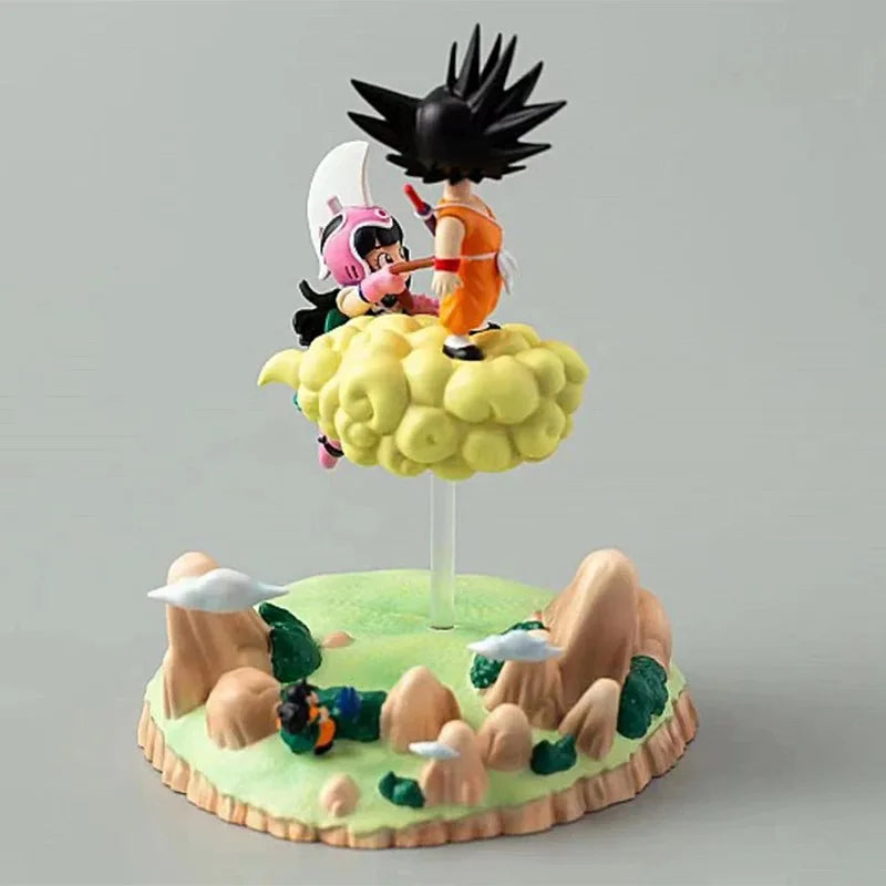 8cm/3.14in Anime Dragon Ball Z Figure Goku & Chichi Figure Statue Collectible Model Toys Gift