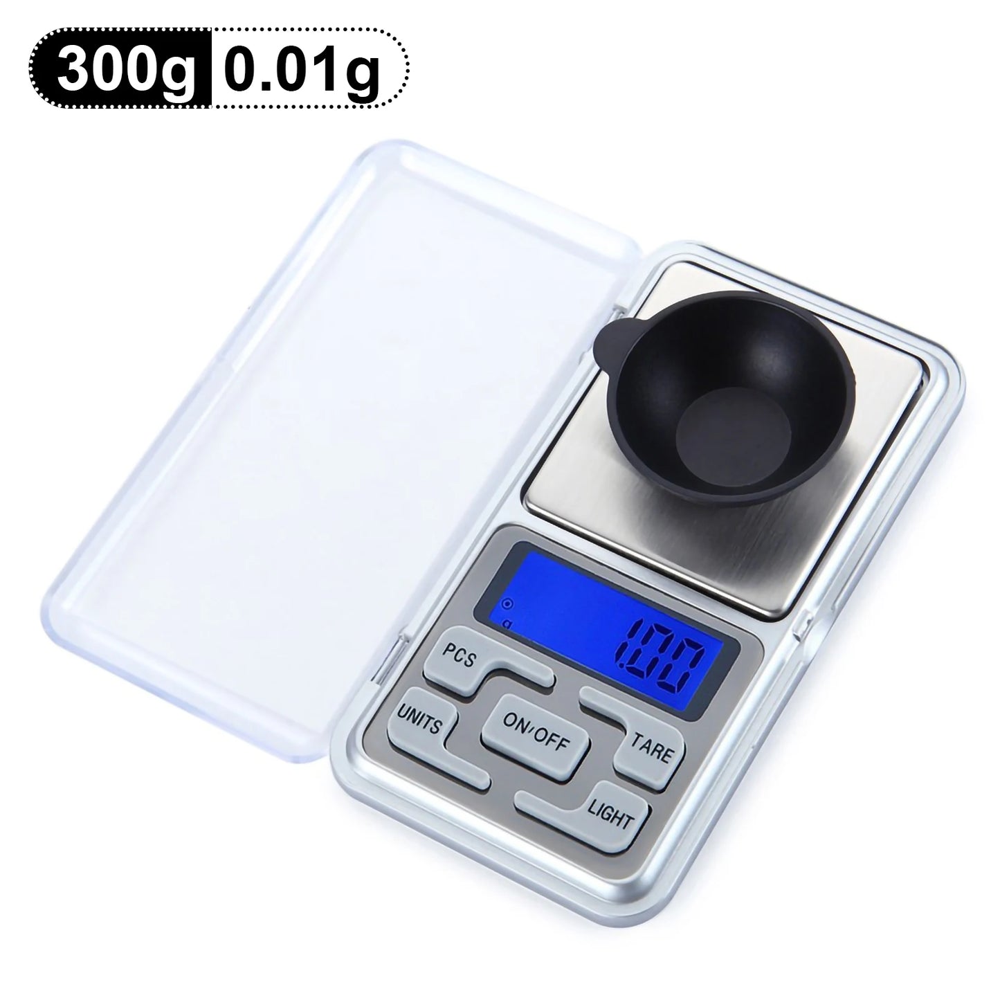 Stainless Steel Mini Pocket Weighing Electronic Carat Scale 0.01G High Precision Portable Household Electronic Jewellery Scale