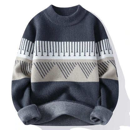 Fall Mens Christmas Cashmere Sweater O Neck Men Tops Quality Male Pullover Sweaters Thick Warm Pull Homme 2023