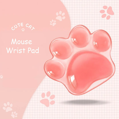 Cute Comfort Gel Computer Mouse Hand Wrist Rests Support Cushion Pad Cartoon Silicone Cat Paw Wrist Pad