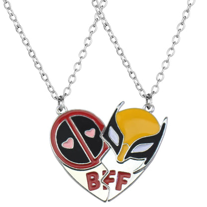 Movie Deadpool and Wolverine Accessories Best Friends Necklace Earring Keychain Bracelet Women Men Cosplay Jewelry Gifts