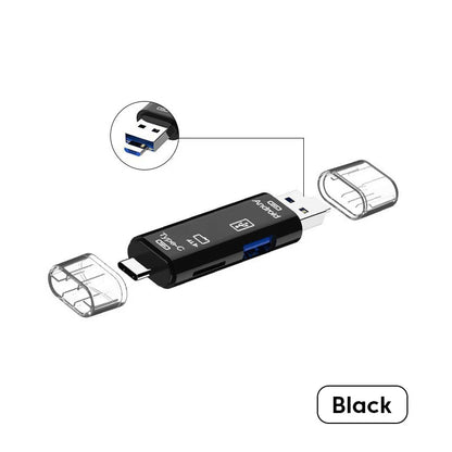 Elough OTG Micro SD Card Reader Flash Drive Smart Memory Card Reader Type C Cardreader USB C Adapter USB2.0 TF Card Adapter CF