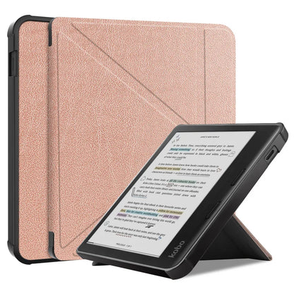 For Kobo Libra Colour Case 2024 7 Inch Multi-folding Stand Soft TPU Back Smart Shell for Kobo Libra Colour Cover Auto Sleep/Wake