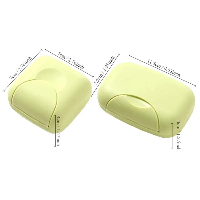 1pcs Portable Soap Dishes Soap Container with Cover Small/big Sizes Candy Color Bathroom Acc Travel Home Plastic Soap Box