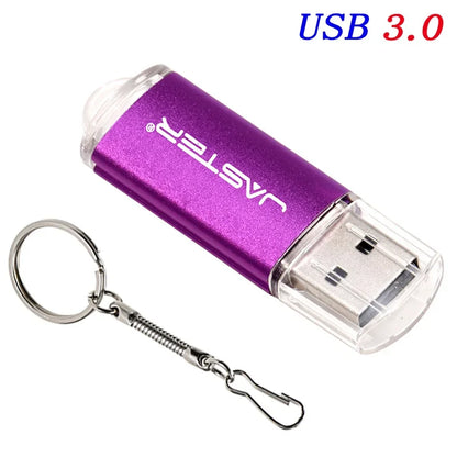 Black USB 3.0 Flash Drive 128GB High Speed Pen Drive 64GB Free Key Chain Memory Stick  32GB Plastic Metal Blue USB Stick 16GB