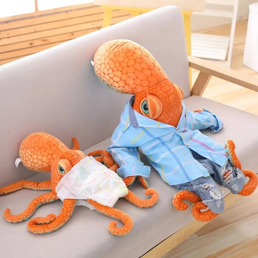 Stunning Lifelike Octopus Plush Toys Stuffed High Quality Simulated Squid Marine Animal Doll Xmas Gift for Kids Room Car Decor