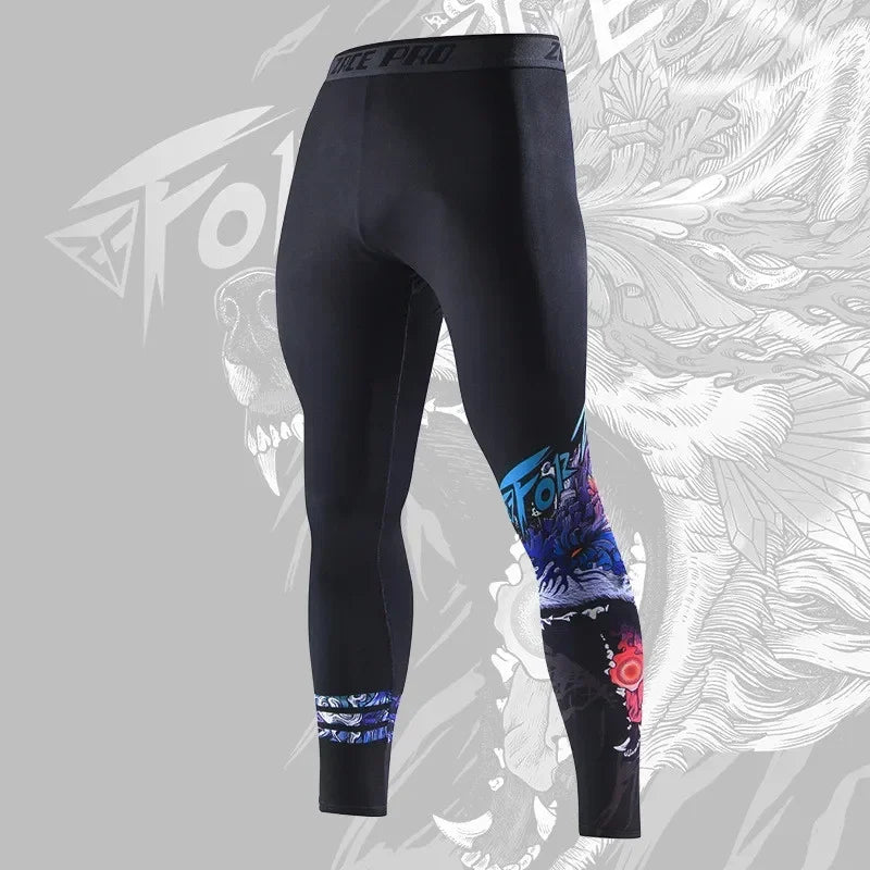 Spring Autumn Men Running Tights GYM Camping Hiking Pants Male Basketball Football Soccer Fitness Exercise Sport Long Legging J7