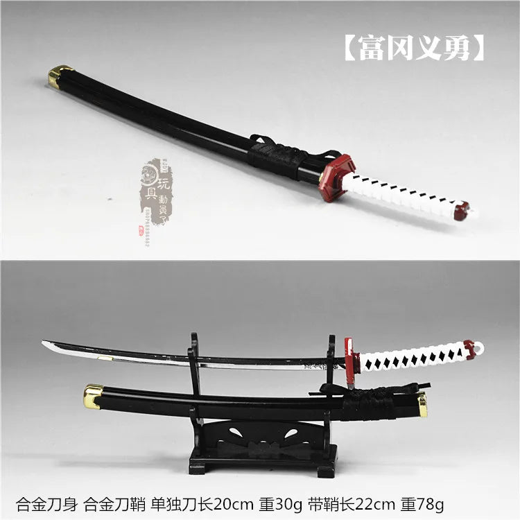 1/6 Japan Samurai Katana Demon Slayer Sword No Yaiba Espadas Manga Anime Accessories Model Uncut Blade Toy For 12" Action Figure