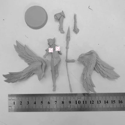 1/24 Scale Grim Reaper Valkyrie Resin Figure Assembly Model Kit GK Miniature Unassembled and Unpainted Diorama Toy