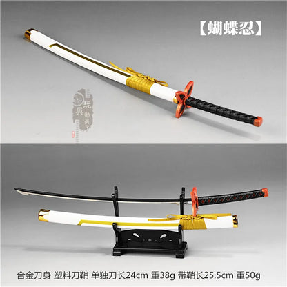 1/6 Japan Samurai Katana Demon Slayer Sword No Yaiba Espadas Manga Anime Accessories Model Uncut Blade Toy For 12" Action Figure