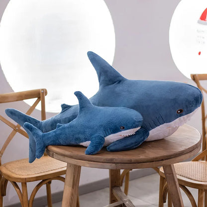 Large Shark Plush Body Pillow Fuuny Cute Shark Stuffed Doll Sofa Decorative Long Plush Body Pillow Sleeping Back Cushion Decor