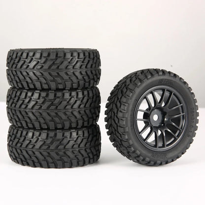 1.9 inch 75mm Off Road Buggy Tires Wheel 12mm Hex Hubs Rubber for 1/14 1/16 1/10 RC Car Wltoys 144001 Scx10 Traxxas Trx-4 Tamiya