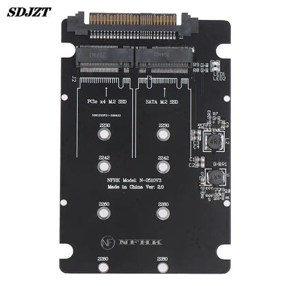 1Pc SATA M.2 SSD To 2.5“ SATA NVMe M.2 NGFF SSD To SFF-8639 Adapter Converter