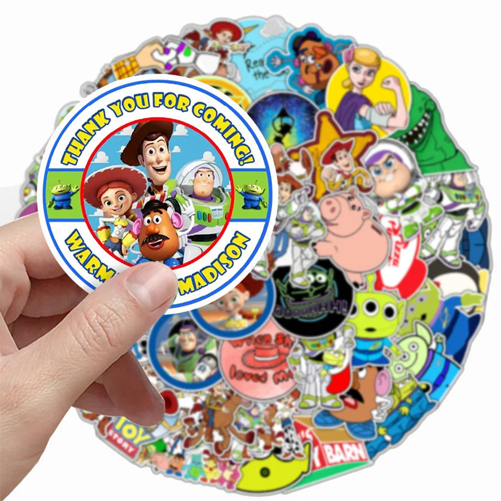 10/30/50pcs Funny Disney Toy Story Anime Stickers Cartoon Decals Kids Toy Phone Luggage Laptop Cute Buzz Lightyear Alien Sticker