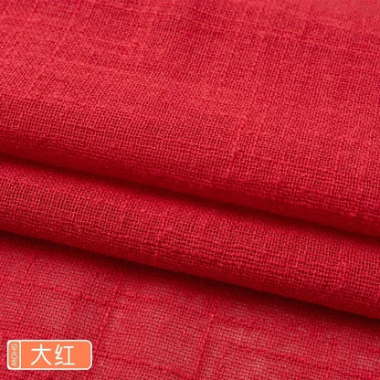 Solid Color Soft Thin Linen Cotton Fabric Organic Material Pure Natural Flax For Sewing DIY Handmade Clothes Patchwork Fabric