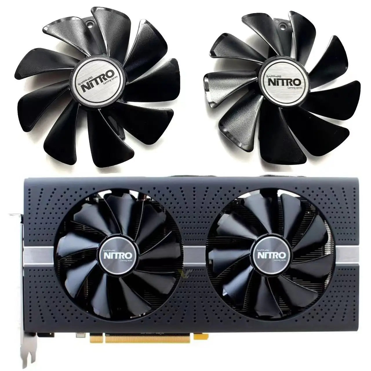 Ventilador enfriador de tarjeta GPU CF1015H12D 95mm para Sapphire NITRO RX590 RX580 8G OC RX480 8G RX570 4G RX 470 4G GDDR5, ref