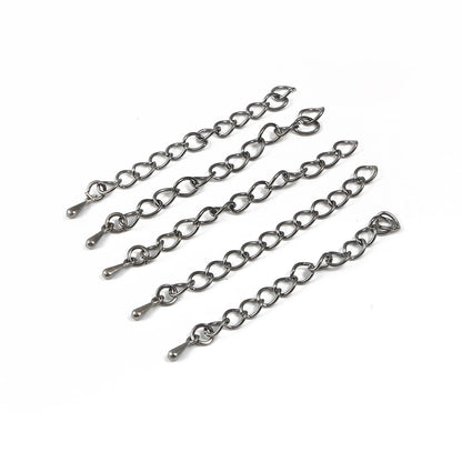 10Pcs/Lot 55mm Metal Iron Extended Extension Tail Chain Connector For DIY Jewelry Making Ends Bracelet Necklace Accessories