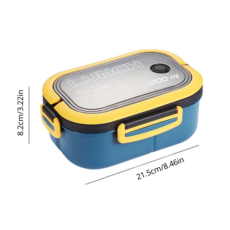 Single Double-layer Lunch Box Portable Compartment Fruit Food Box Microwave Lunch Box With Fork And Spoon Picnic Fresh Box