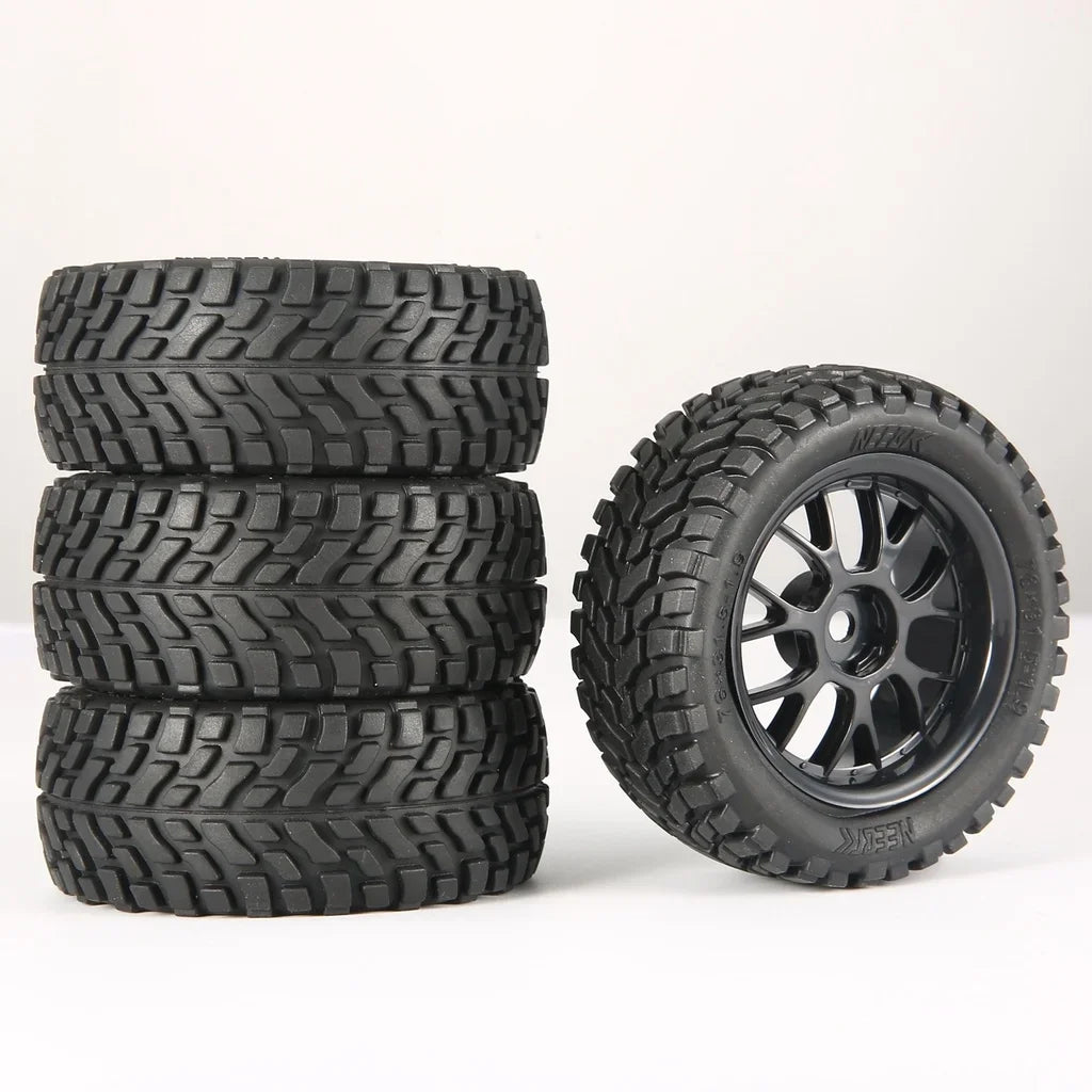 1.9 inch 75mm Off Road Buggy Tires Wheel 12mm Hex Hubs Rubber for 1/14 1/16 1/10 RC Car Wltoys 144001 Scx10 Traxxas Trx-4 Tamiya