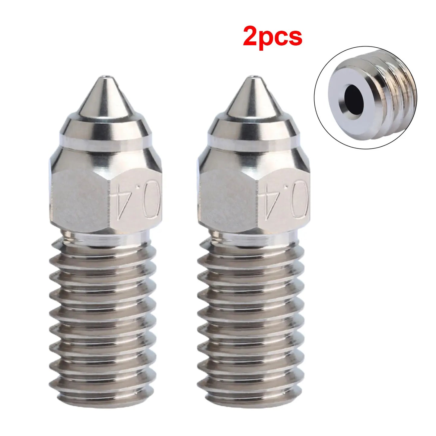 1/2/3pcs For ELEGOO Neptune 4 Nozzle Hardened/Stainless Steel/Brass 0.2,0.4,0.6,0.8mm High-Speed Nozzle For Elegoo Neptune 4 pro