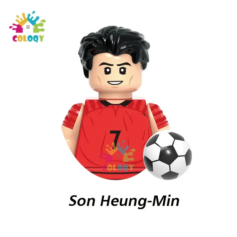 Kids Toys Football Stars Building Blocks Sport Player Bailey Messi Ronaldo Mini Action Figures Toys For Kids Christmas Gifts