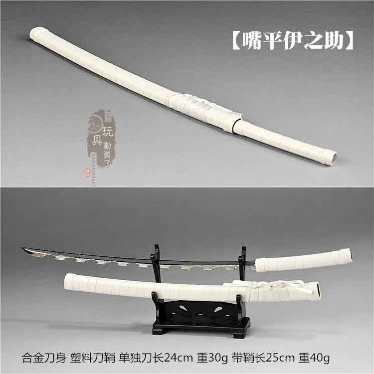 1/6 Japan Samurai Katana Demon Slayer Sword No Yaiba Espadas Manga Anime Accessories Model Uncut Blade Toy For 12" Action Figure